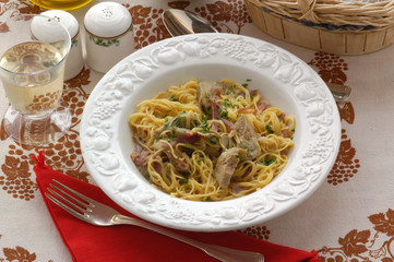 Tagliolini carciofi e speck - Primi del Trentino Alto Adige