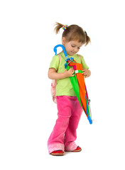 Little girl and her umbrella