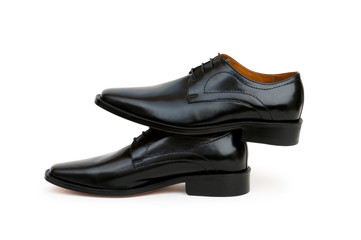 Black shoes isolated on the white background