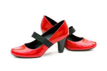 Woman shoes isolated on the white background