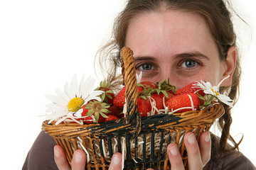panier de fraises