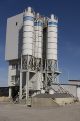 Concrete mixing plant stack