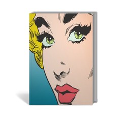 Notebook or Book of the face of a beautiful woman on the cover