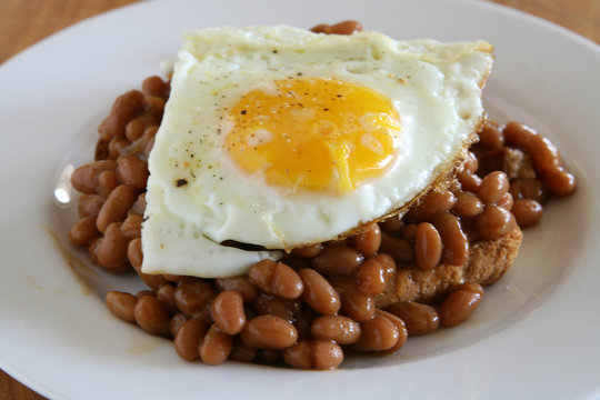 Beans on Toast and Fried Egg