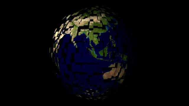 Globe Animation with fusion effect
