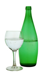 bottle from green glass