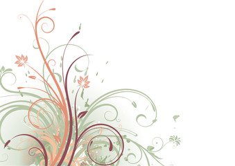Fototapeta na wymiar Vector illustration of Grunge Floral Background