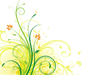 Fototapeta na wymiar Vector illustration of Grunge Floral Background