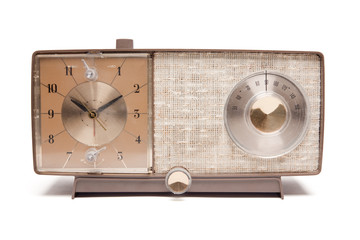 Vintage Clock Radio Isolated