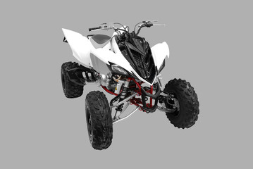 atv isolated on gray