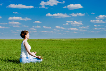 woman meditating