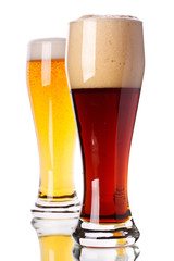 Dark and light beer
