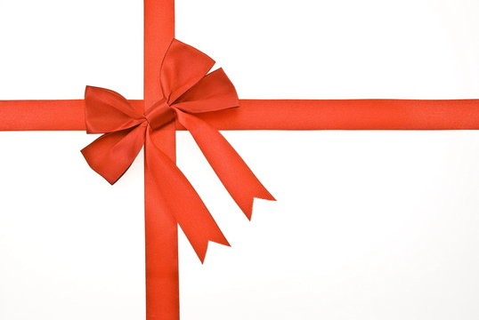 Red gift, ribbon, bow