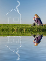 Girl dreams of the house