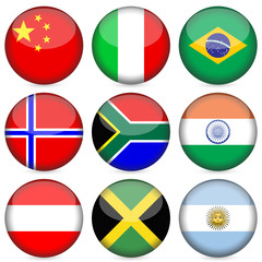 Fototapeta premium national flag icon set 2