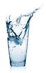 water splash in a glass