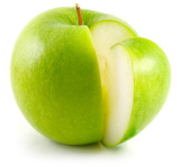 apple and its quarter slice