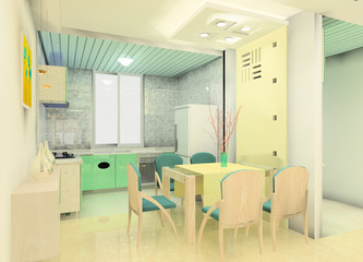 A kind of kitchen design