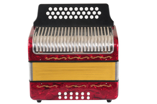 Accordion. Clipping path.