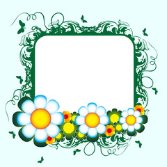 Floral banner with place for your text