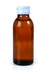 glass bottle on a white background