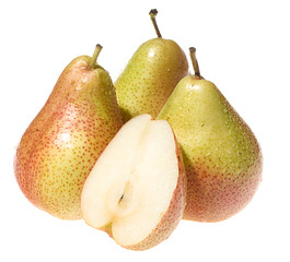 Pears isolated on white