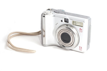 Compact camera isolated on white.
