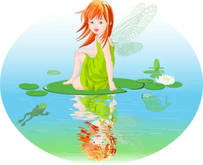 Poster de jardin Monde magique Fée de l& 39 eau