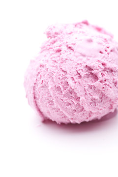 Nur eine rosa Kugel Eis