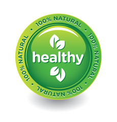 Vector Green Healthy Label