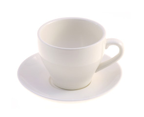White mug with a saucer