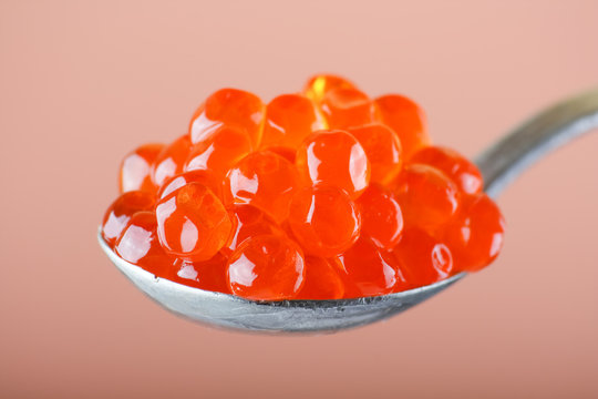 caviare on the spoon..