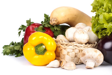 Still-life with fresh vegetables