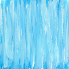 blue and white icy watercolor abstract