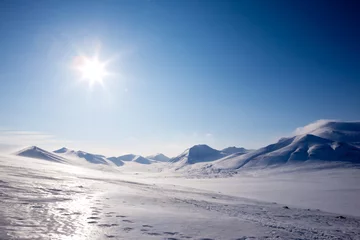 Fototapete Nördlicher Polarkreis Winter Mountain snow