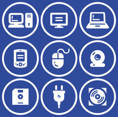 Web icons set – Hardware (Vector)