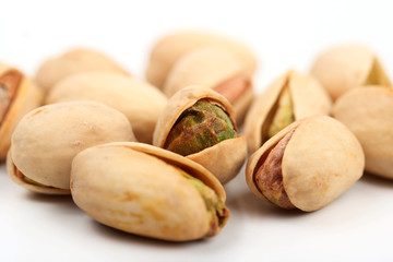 Group of pistachio nuts