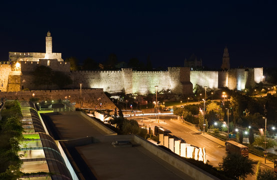 The tower of David, Jerusalem by night