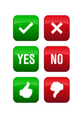 yes no icons