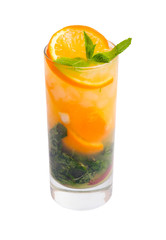 Mojito orange cocktail.isolated
