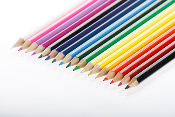 Assortment of coloured pencils