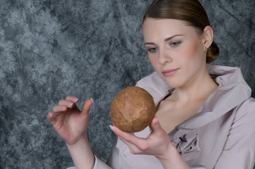 Closeup Portrait Of Woman