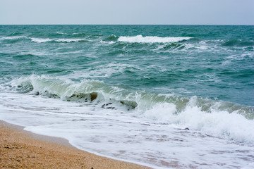 Beautiful waves ashore Black sea