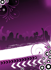 party flyer with dancing people