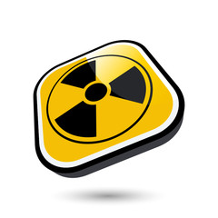 atom radioaktiv logo modern