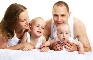 happy young family