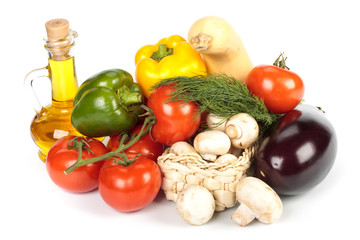 Still-life with fresh vegetables