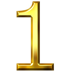 3d golden number 1