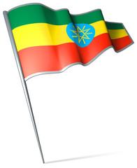 Flag pin - Ethiopia