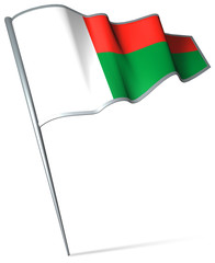 Flag pin - Madagascar